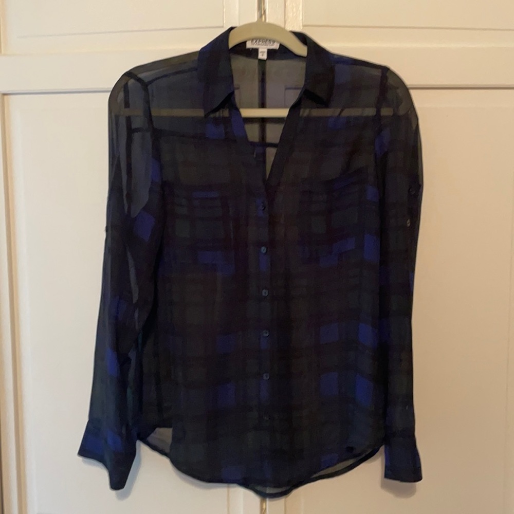 Express sheer long sleeve top